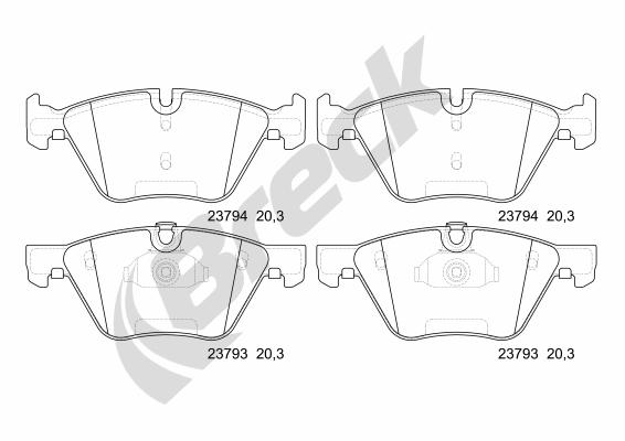 Set placute frana,frana disc 23794 00 701 00 BRECK